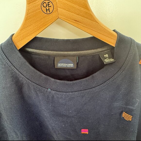 Scotch & Soda Men's Med Crew Neck Short Sleeve Shirt - Picture 3 of 3